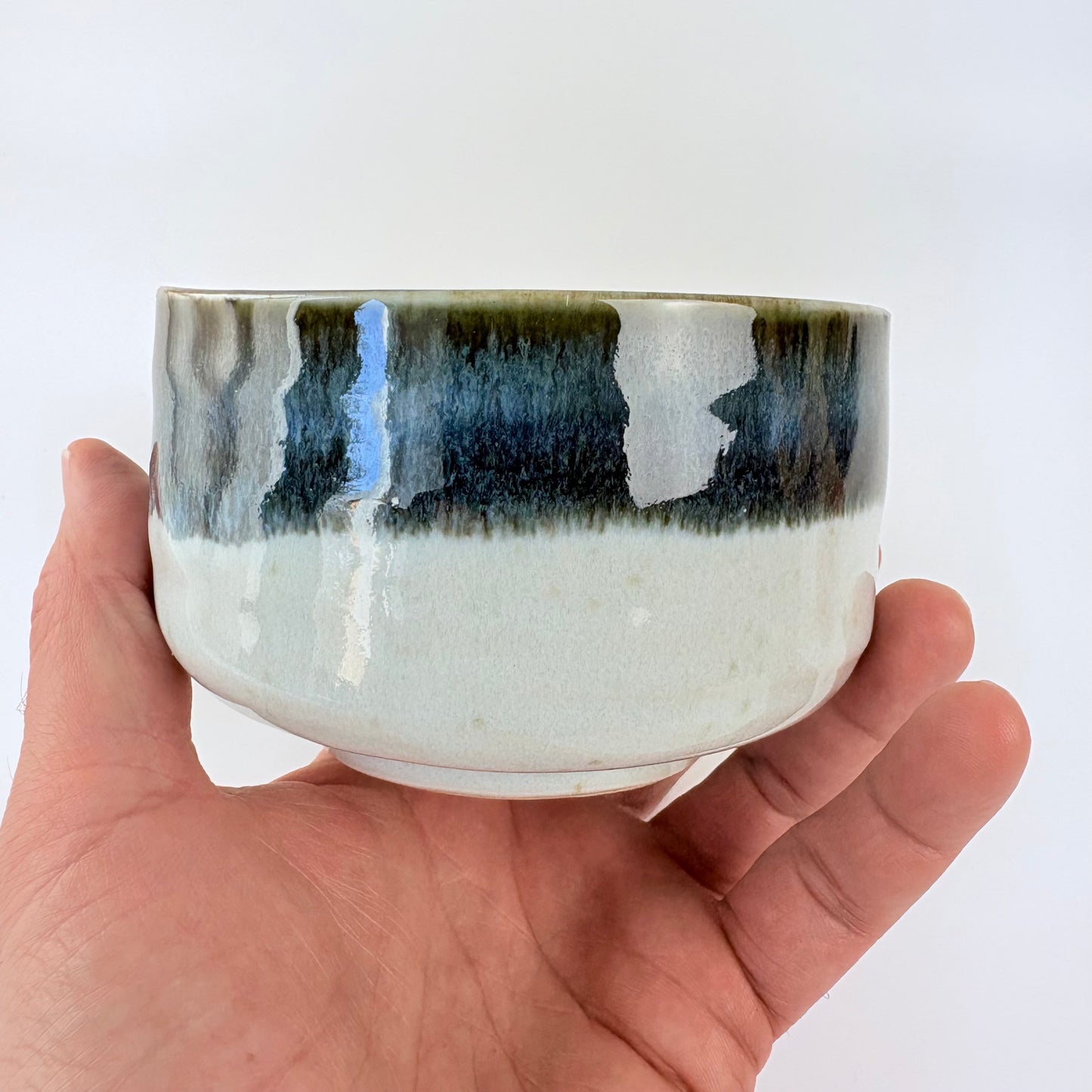 Matcha miska Mino ware – modrozelená glazura / Made in Japan