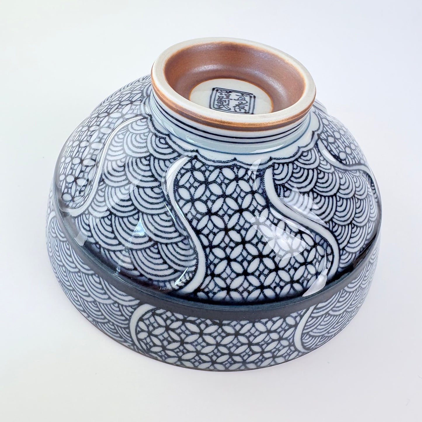 Hasami-yaki miska 11 cm – modrý vzor