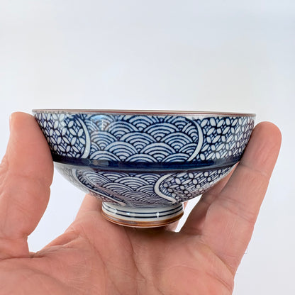 Hasami-yaki miska 11 cm – modrý vzor