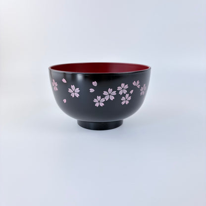 Japonská miska Sakura 11 cm – černá/červená