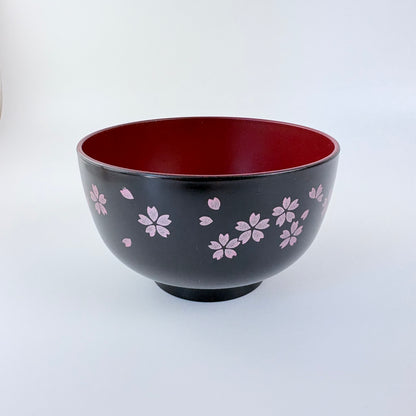 Japonská miska Sakura 11 cm – černá/červená