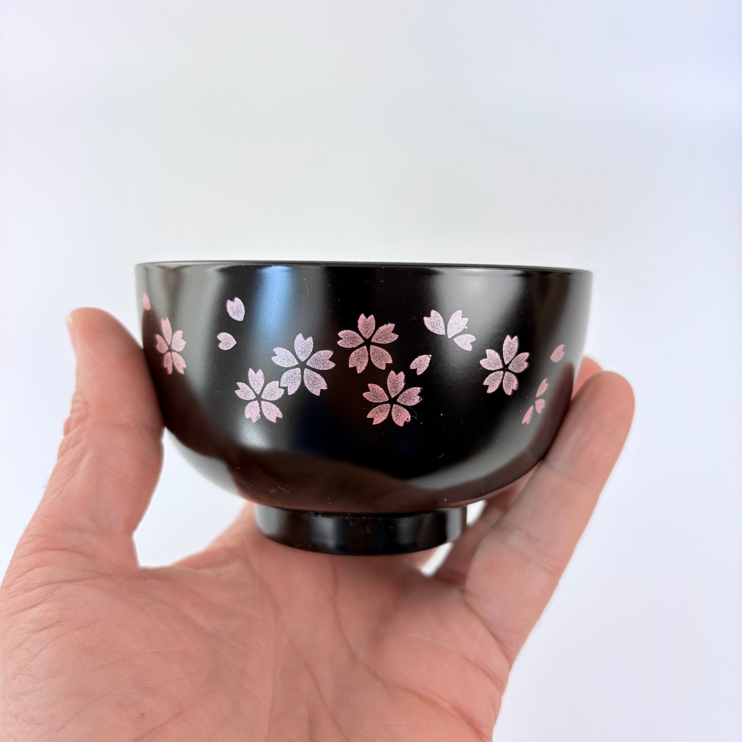 Japonská miska Sakura 11 cm – černá/červená