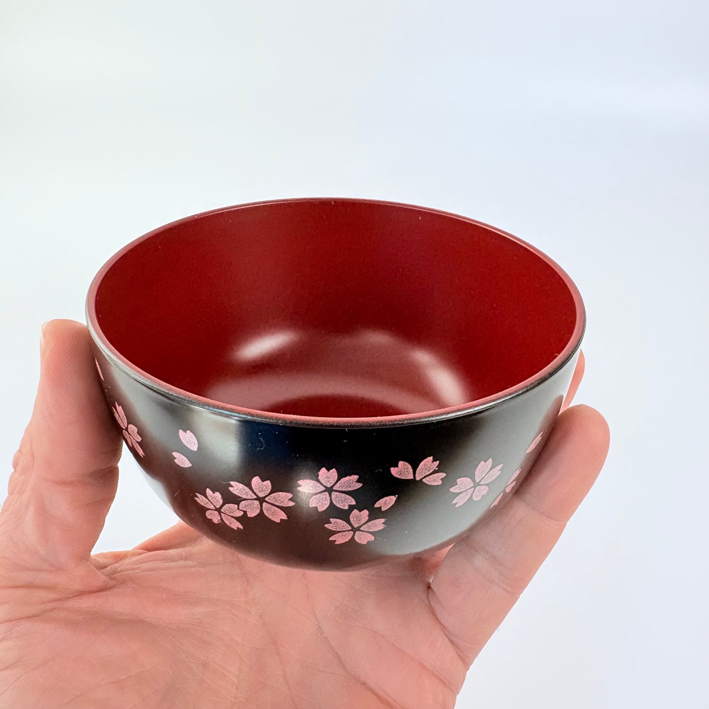 Japonská miska Sakura 11 cm – černá/červená
