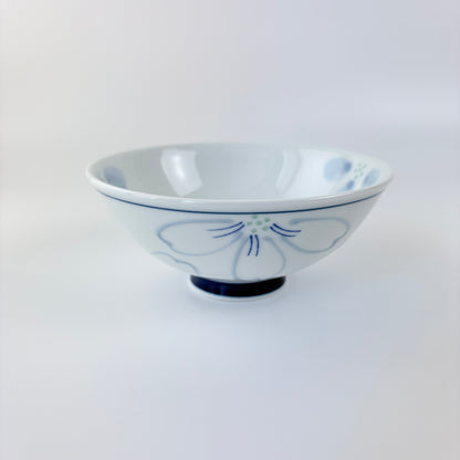 Hasami-yaki miska 12 cm – modrý květ