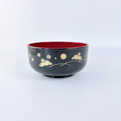 Japonská miska Tsukihagi 12,7 cm – měsíc a králíci / Made in Japan