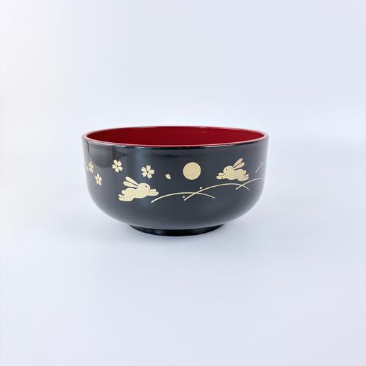 Japonská miska Tsukihagi 12,7 cm – měsíc a králíci / Made in Japan