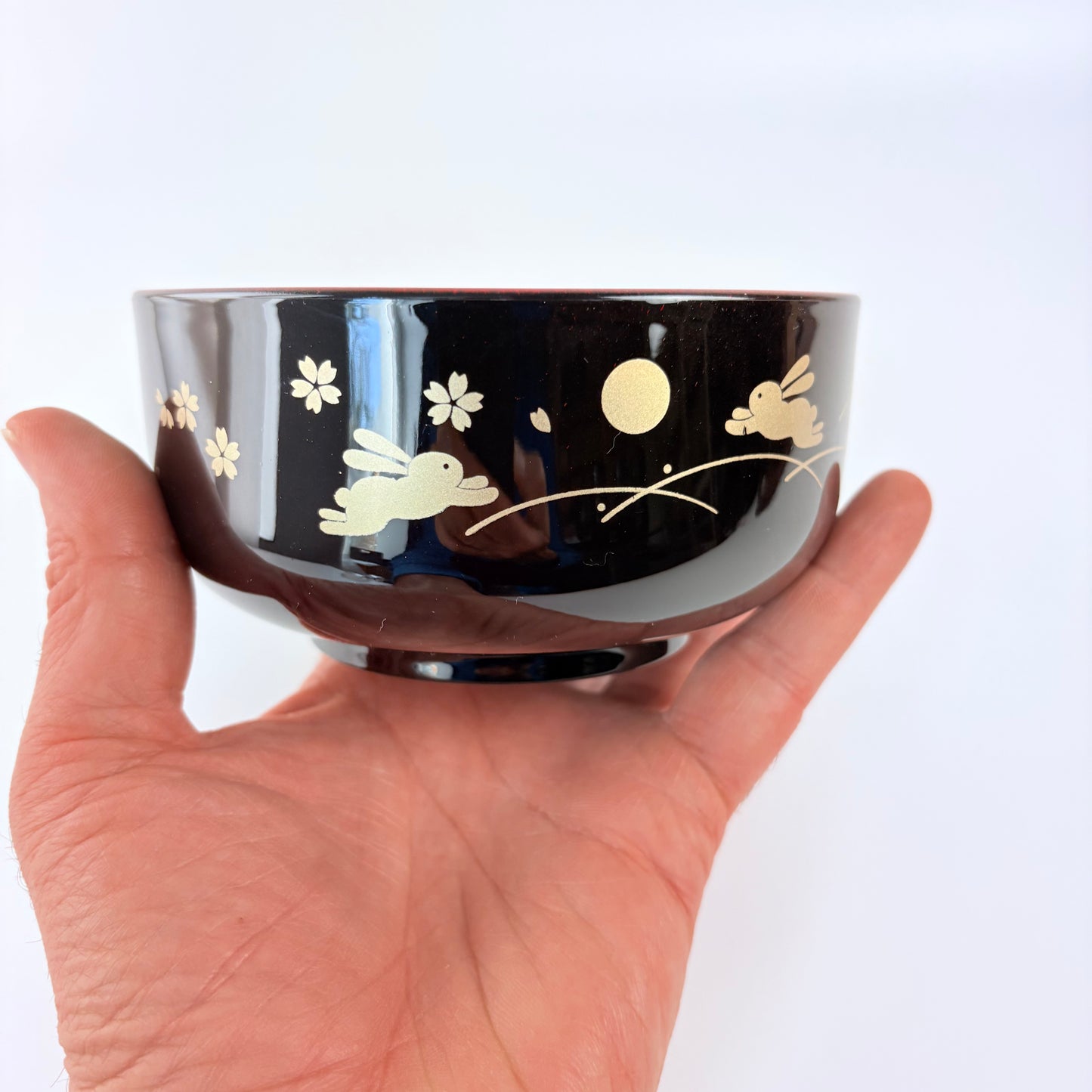 Japonská miska Tsukihagi 12,7 cm – měsíc a králíci / Made in Japan