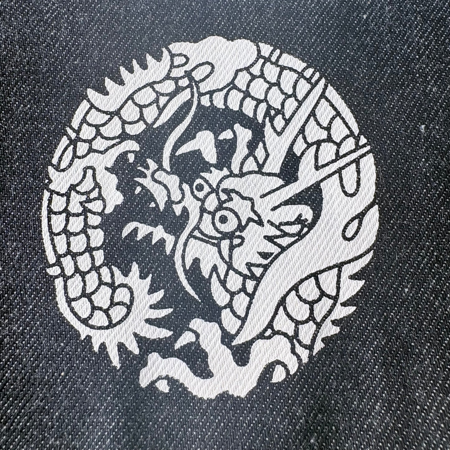 Denimová taštička Kurashiki – Dragon Crest