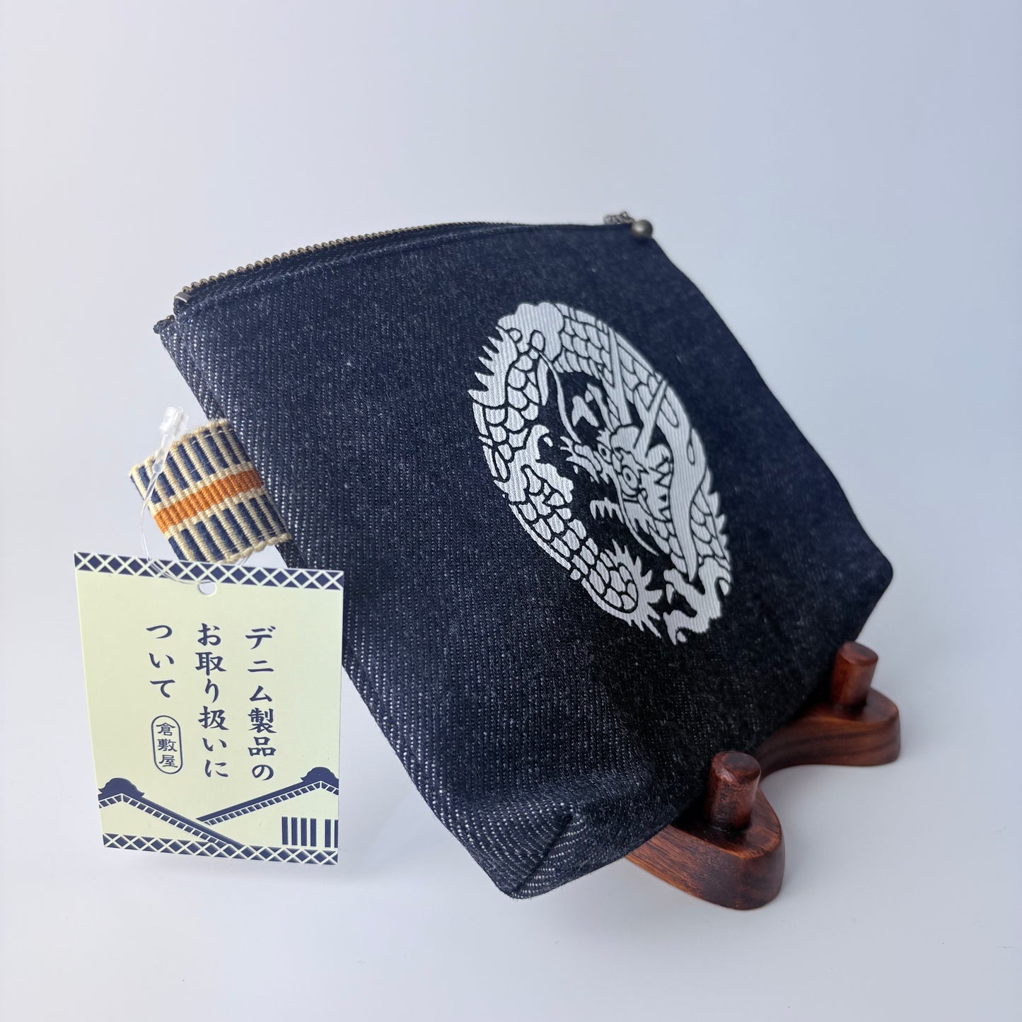 Denimová taštička Kurashiki – Dragon Crest