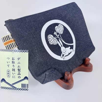 Denimová taštička Kurashiki – Rabbit Crest