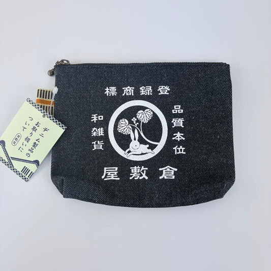 Denimová taštička Kurashiki – Rabbit Emblem