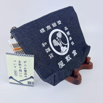 Denimová taštička Kurashiki – Rabbit Emblem