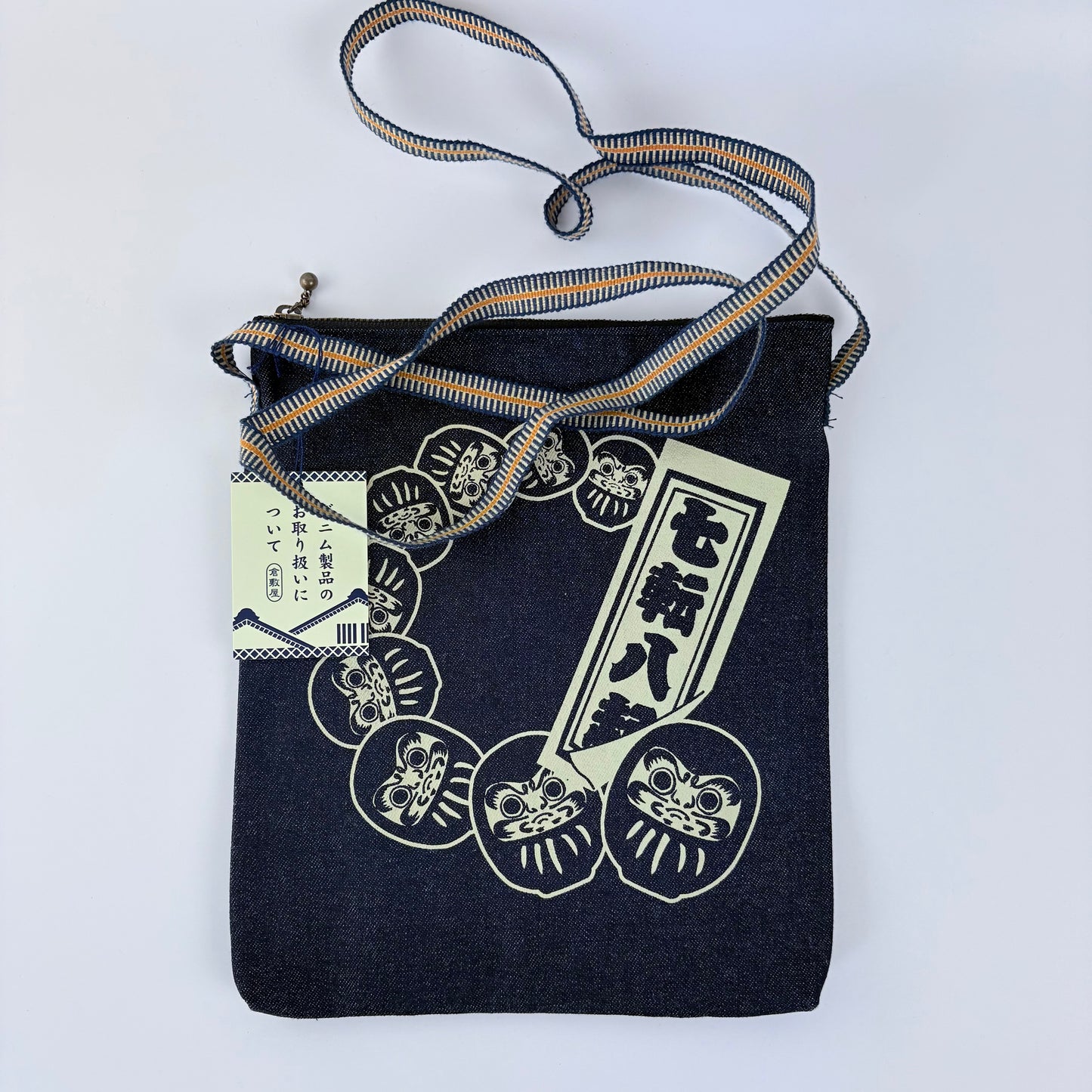 Denimová taška přes rameno Kurashiki – Daruma Circle