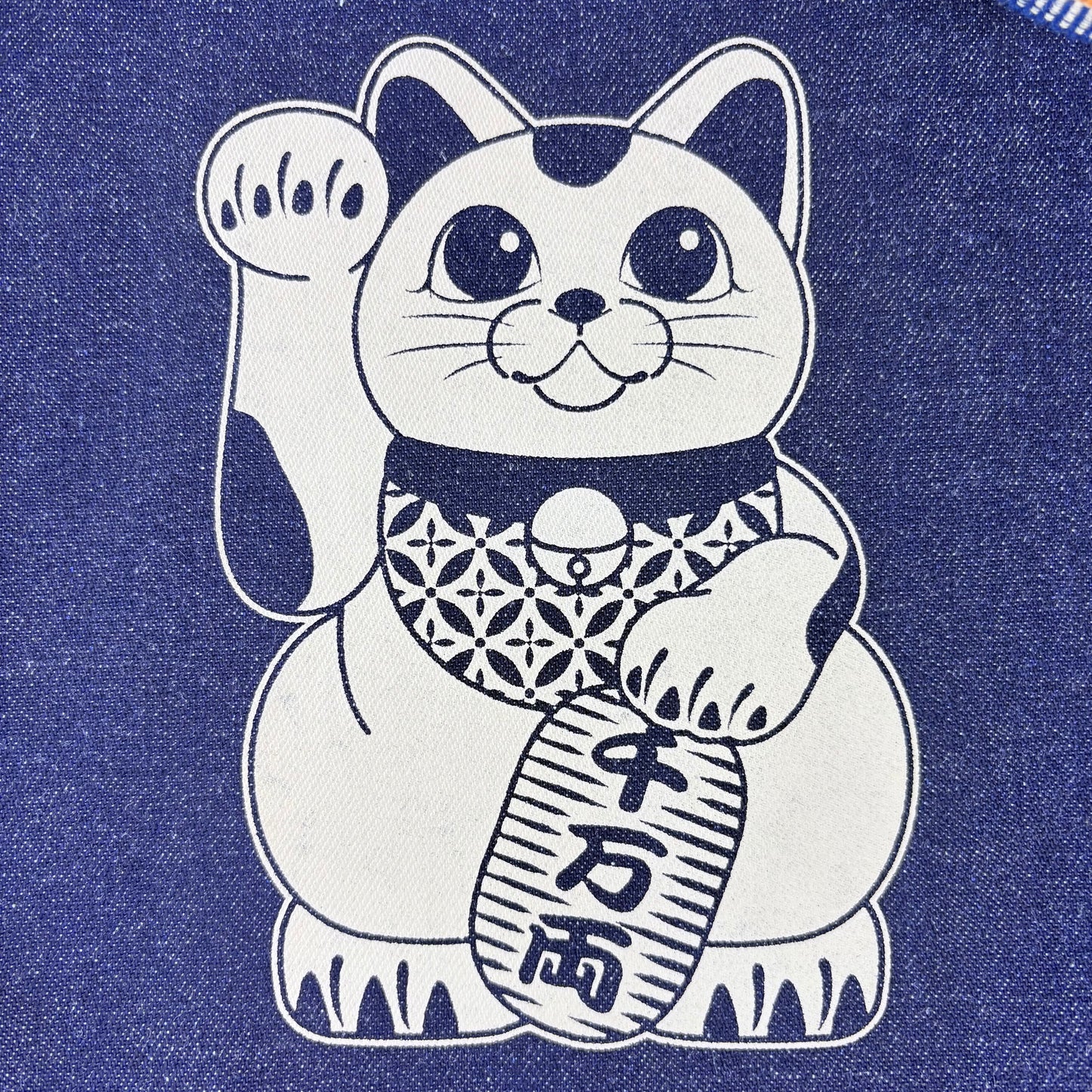 Denimová taška přes rameno Kurashiki – Maneki Neko