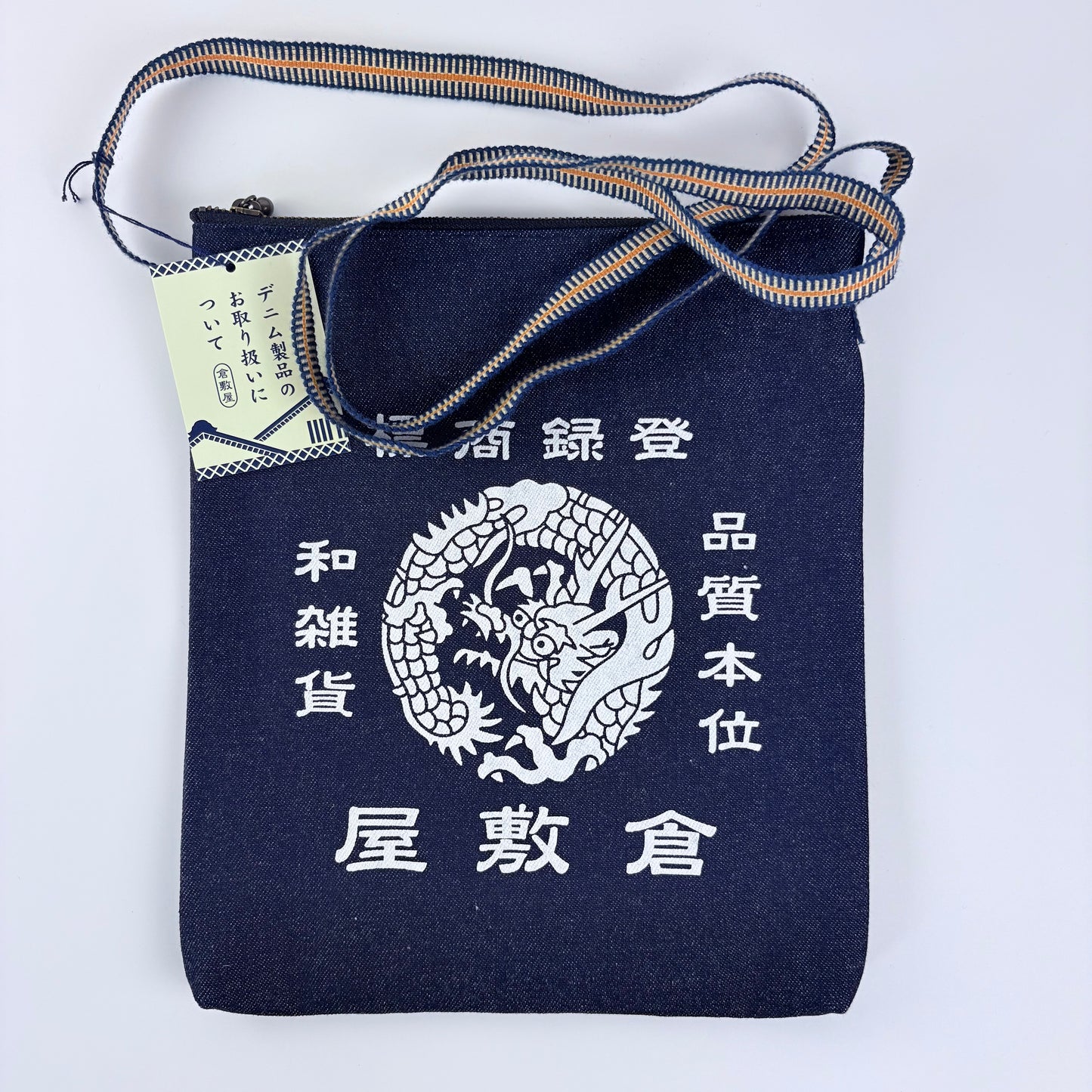 Denimová taška přes rameno Kurashiki – Dragon Crest