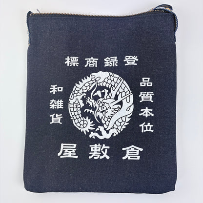 Denimová taška přes rameno Kurashiki – Dragon Crest