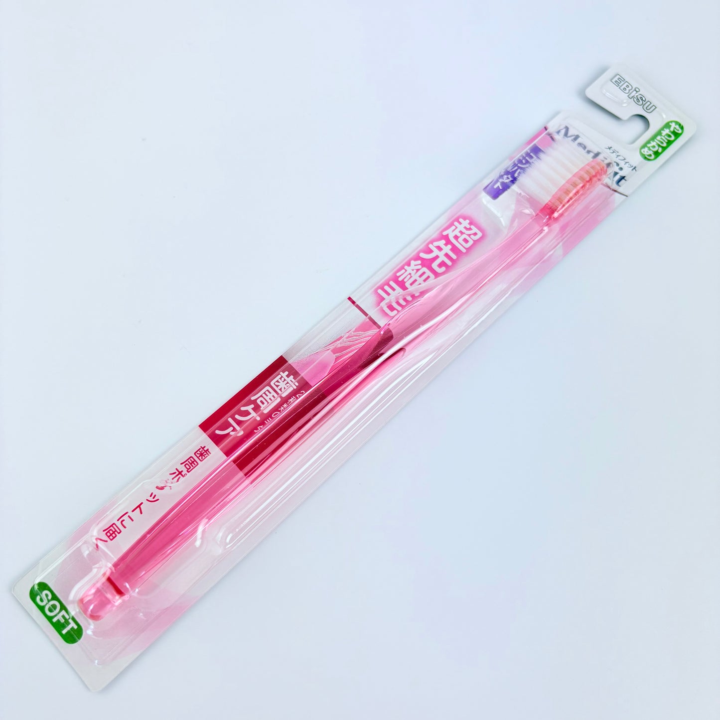 Japonský zubní kartáček Ebisu Medifit Clear – měkký, extra jemná vlákna