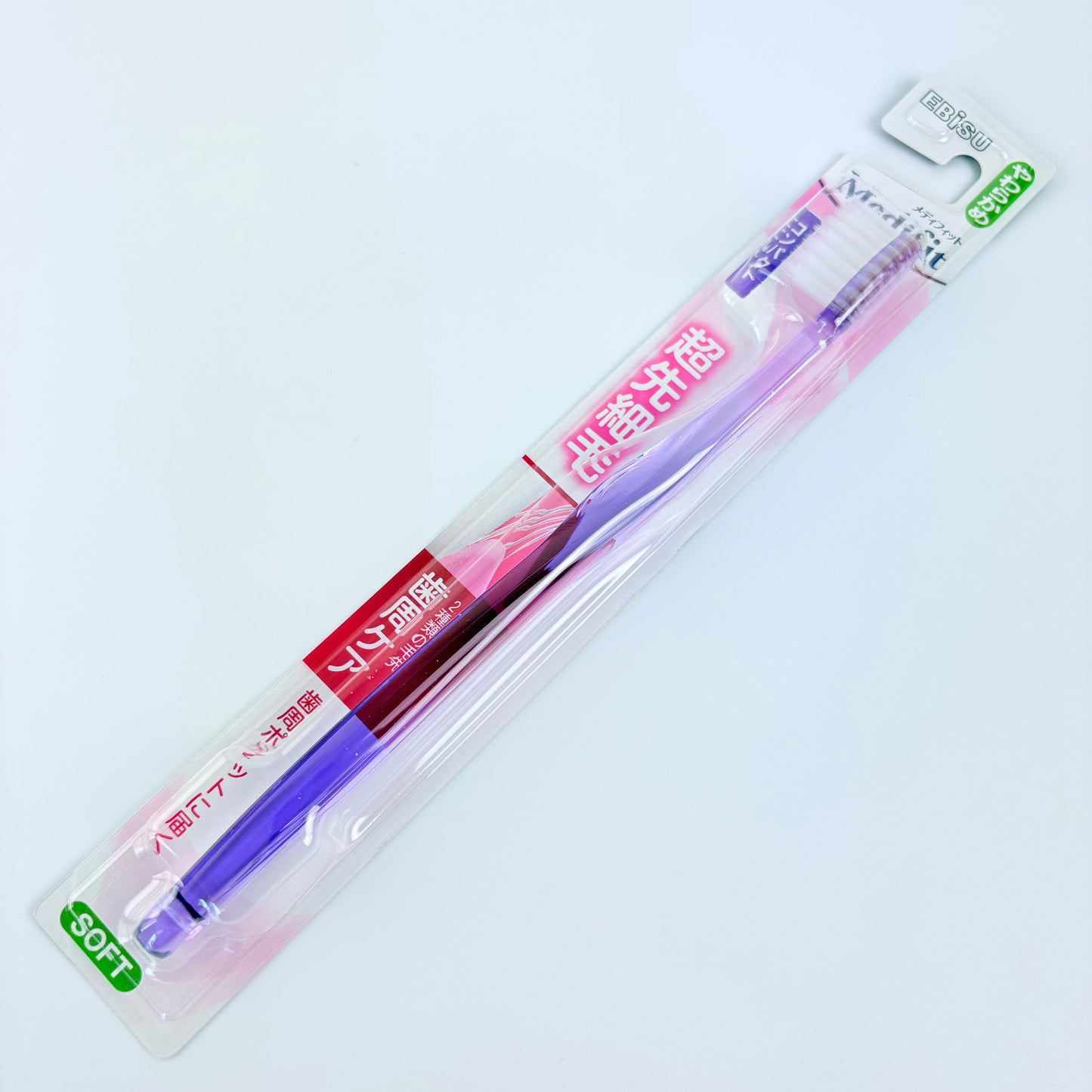 Japonský zubní kartáček Ebisu Medifit Clear – měkký, extra jemná vlákna