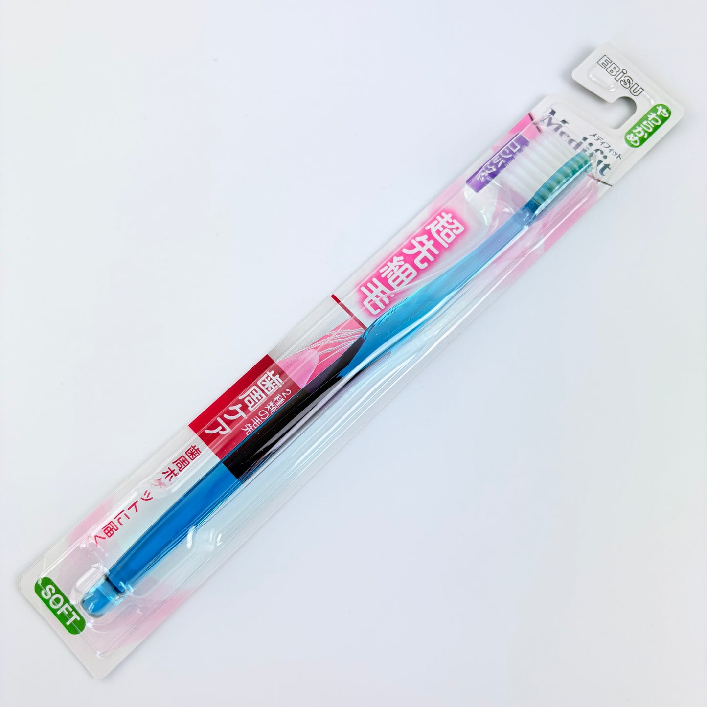 Japonský zubní kartáček Ebisu Medifit Clear – měkký, extra jemná vlákna