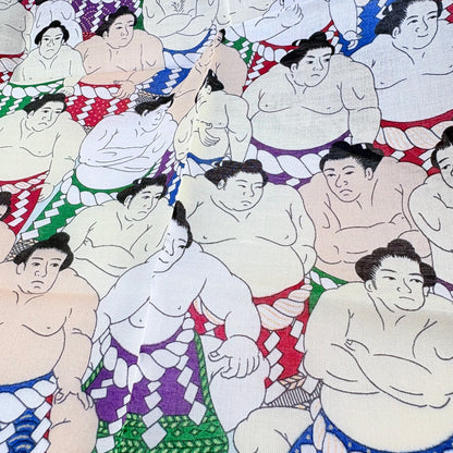 Furoshiki Sumó 50 × 50 cm / velmi jemná bavlna / Made in Japan