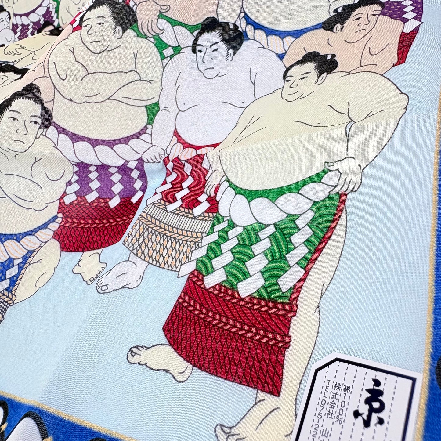 Furoshiki Sumó 50 × 50 cm / velmi jemná bavlna / Made in Japan