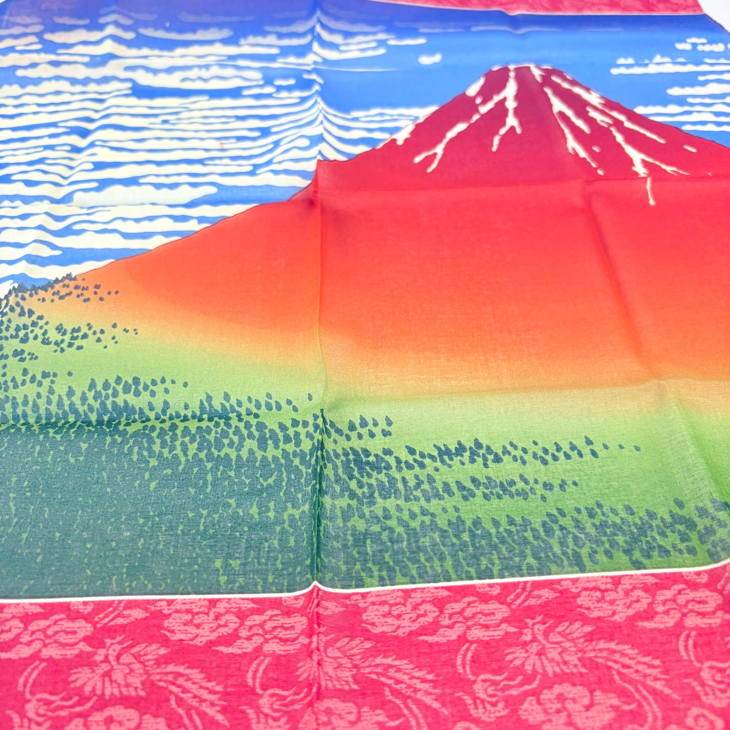 Furoshiki Akafuji červené 47,5 × 47,5 cm / velmi jemná bavlna / Made in Japan