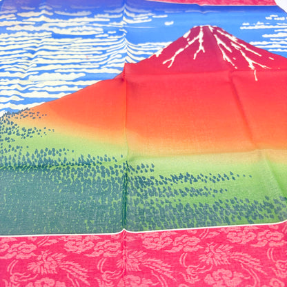 Furoshiki Akafuji červené 47,5 × 47,5 cm / velmi jemná bavlna / Made in Japan