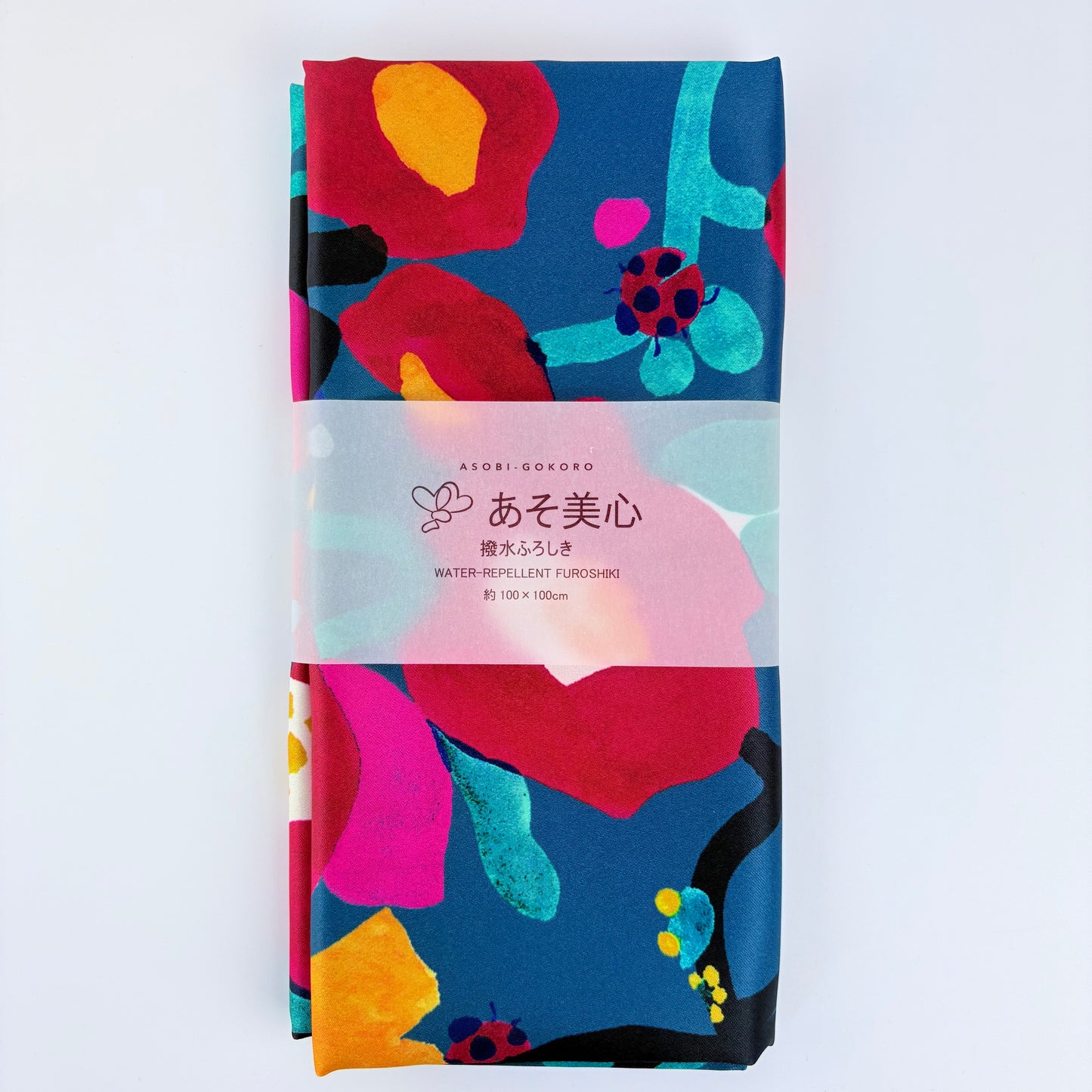 Voděodolné furoshiki Botanica 100 × 100 cm / polyester / Made in Japan – Kyoto