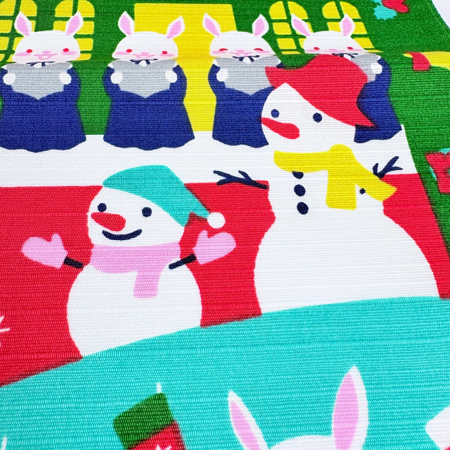 Furoshiki Vánoční zajíčci 50 × 50 cm / bavlna / Made in Japan
