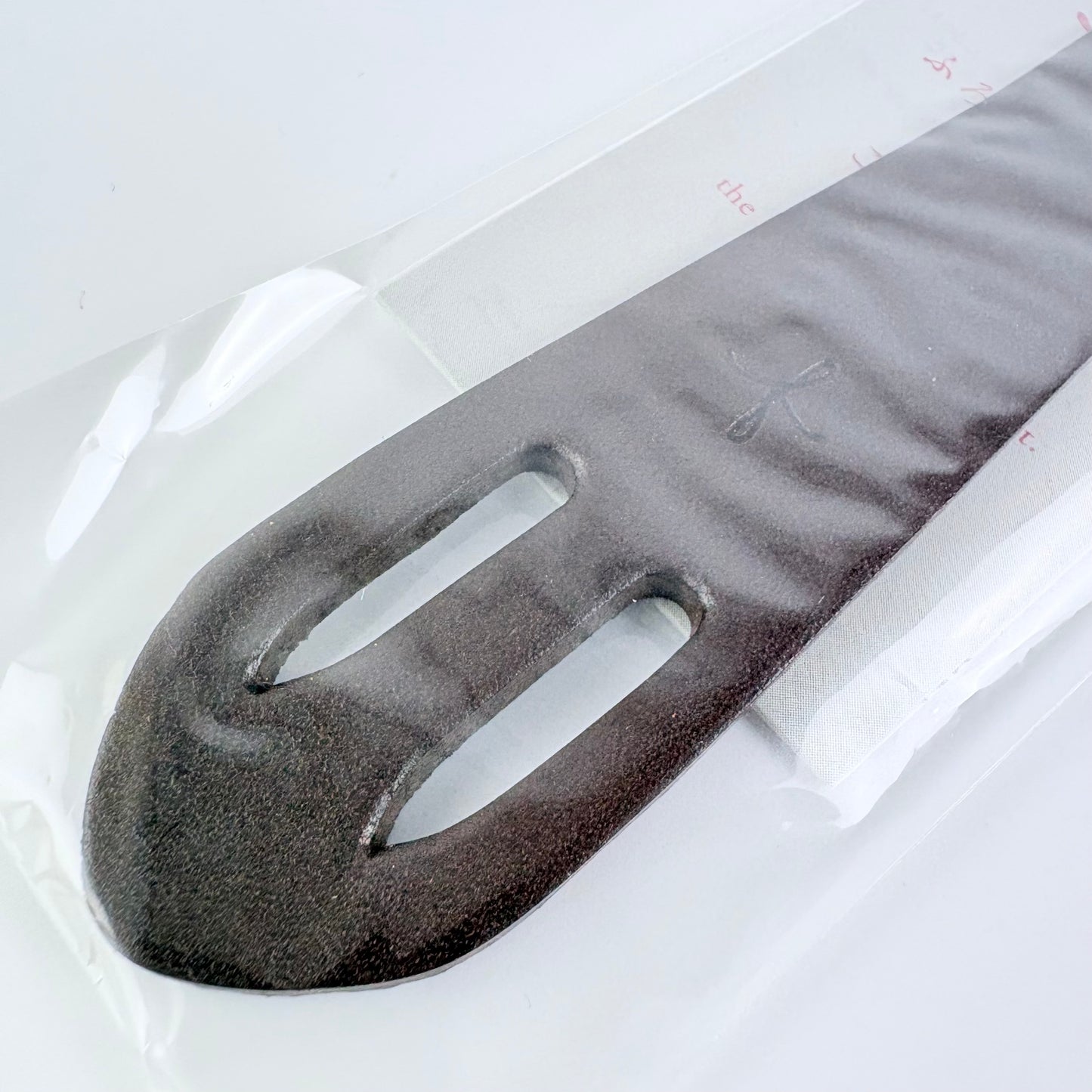Kožené madlo na furoshiki tašku – hnědé - 23 cm | Made in Japan