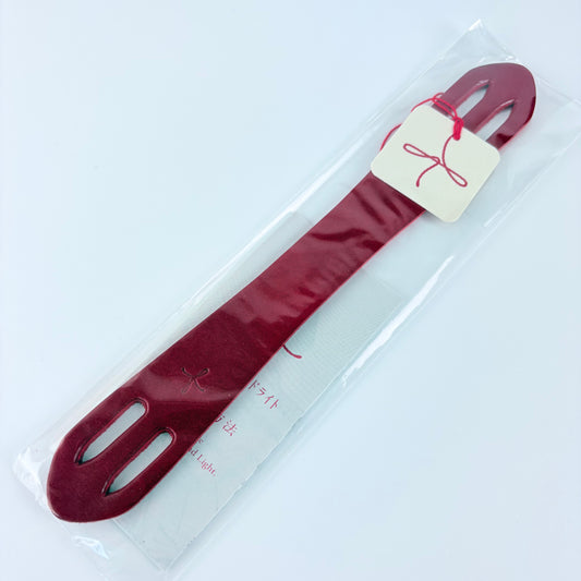 Kožené madlo na furoshiki tašku – červené -23 cm | Made in Japan