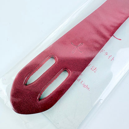 Kožené madlo na furoshiki tašku – červené -23 cm | Made in Japan