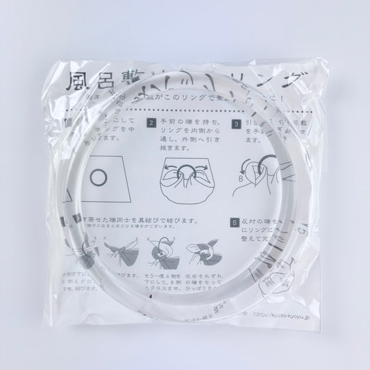 Plastové kruhové madlo na furoshiki tašku – čiré | Made in Japan