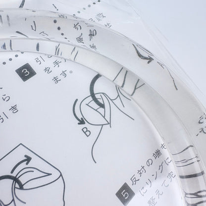 Plastové kruhové madlo na furoshiki tašku – čiré | Made in Japan