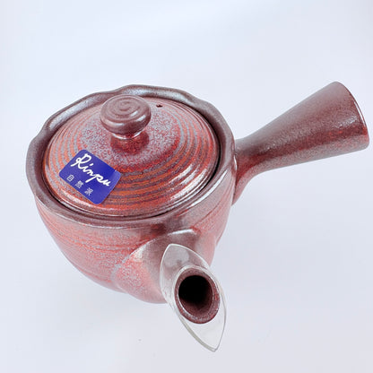 Japonská čajová konvička Hanafubuki Flame – červenohnědá glazura, 380 ml / Made in Japan