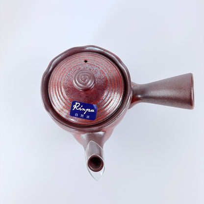 Japonská čajová konvička Hanafubuki Flame – červenohnědá glazura, 380 ml / Made in Japan