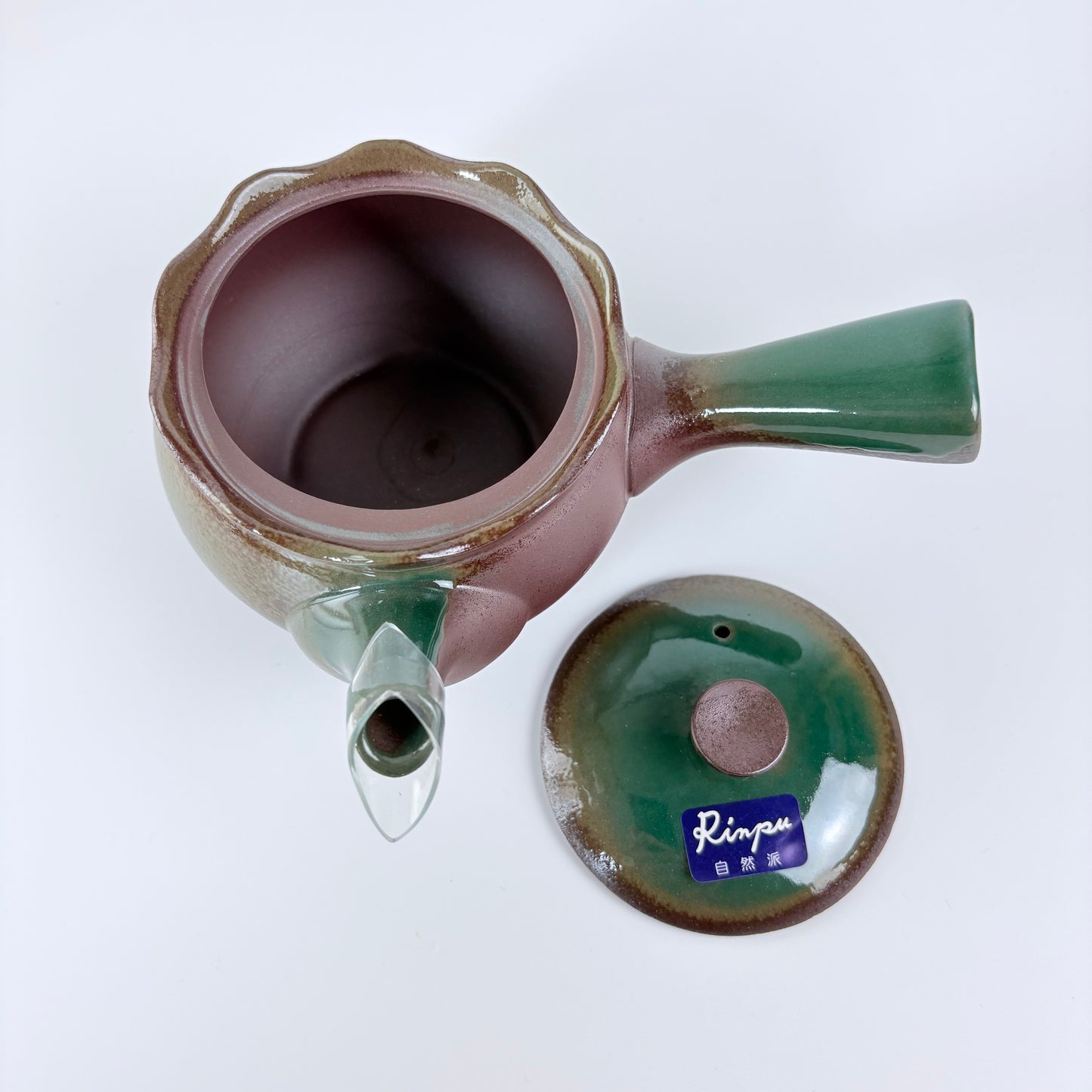 Japonská čajová konvička Hanahana Green – zelená glazura, 380 ml / Made in Japan