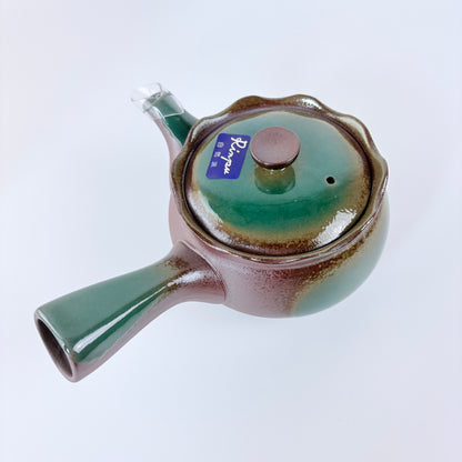 Japonská čajová konvička Hanahana Green – zelená glazura, 380 ml / Made in Japan