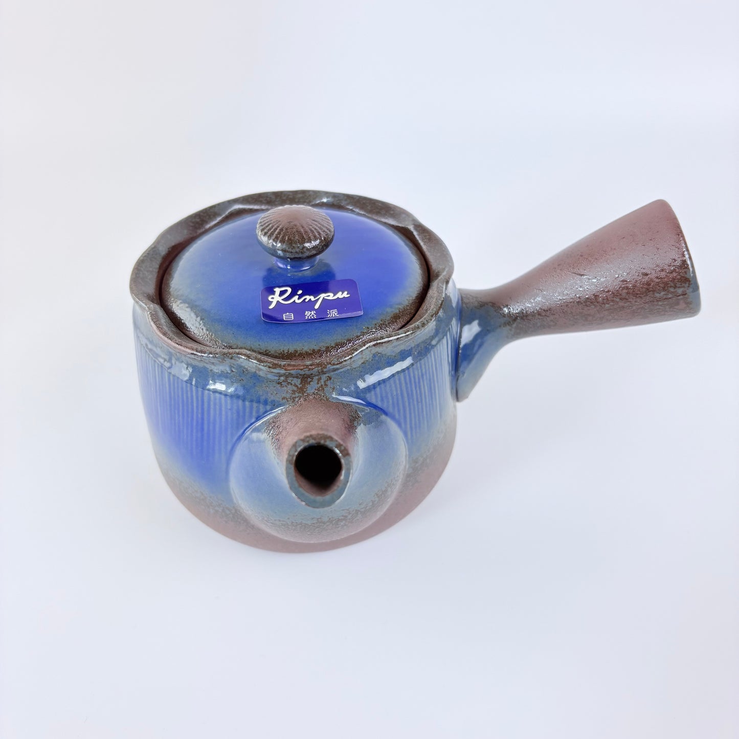 Japonská čajová konvička Hanahana Blue – modrá glazura, 380 ml / Made in Japan