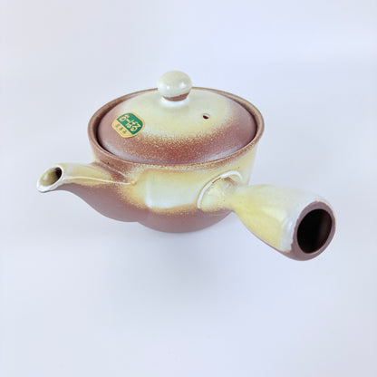 Japonská čajová konvička Banko ware Obaru Kyusu – krémová s hnědou, 350 ml / Made in Japan