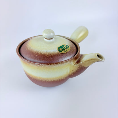 Japonská čajová konvička Banko ware Obaru Kyusu – krémová s hnědou, 350 ml / Made in Japan