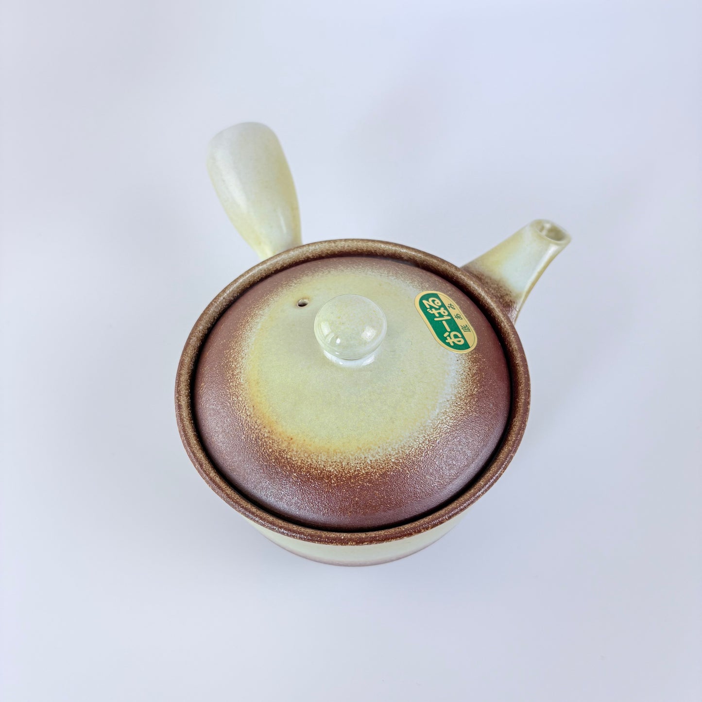 Japonská čajová konvička Banko ware Obaru Kyusu – krémová s hnědou, 350 ml / Made in Japan