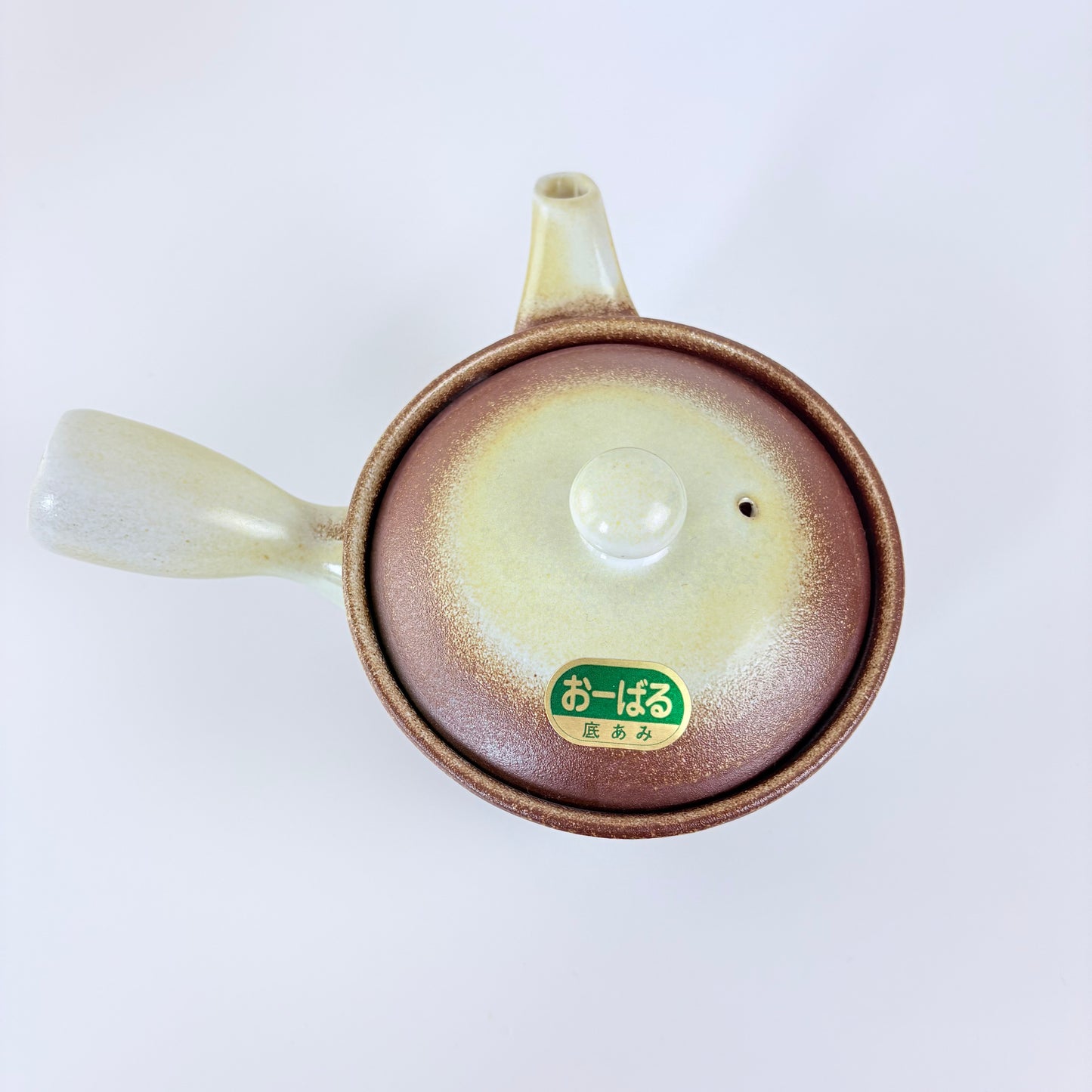 Japonská čajová konvička Banko ware Obaru Kyusu – krémová s hnědou, 350 ml / Made in Japan