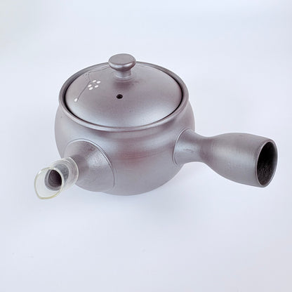 Japonská čajová konvička Touzan Kyusu – kouřově fialová s větvičkami, 240 ml / Made in Japan