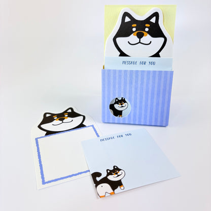 Stojací bloček na vzkazy Shiba Inu – Made in Japan