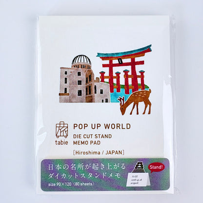 Stojací bloček na vzkazy Hirošima a Miyajima – Made in Japan