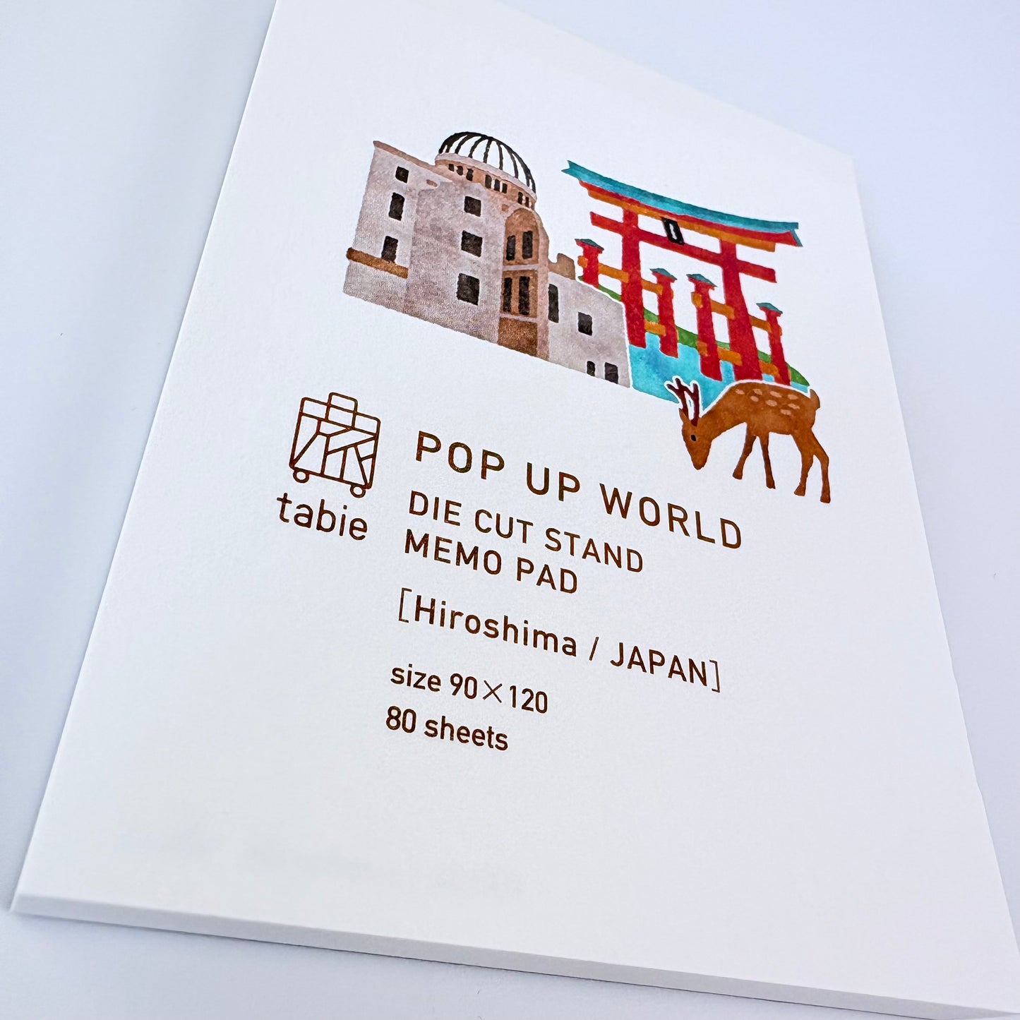 Stojací bloček na vzkazy Hirošima a Miyajima – Made in Japan