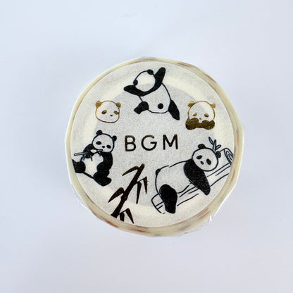 Washi páska BGM – Pandy a bambus, 15 mm × 7 m