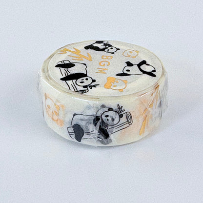 Washi páska BGM – Pandy a bambus, 15 mm × 7 m