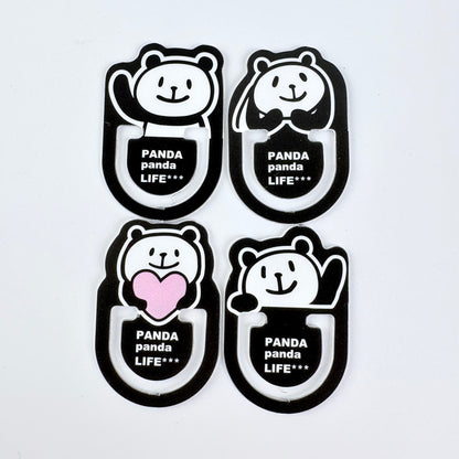 Japonské indexové záložky / ploché klipy Panda – sada 16 ks, Made in Japan